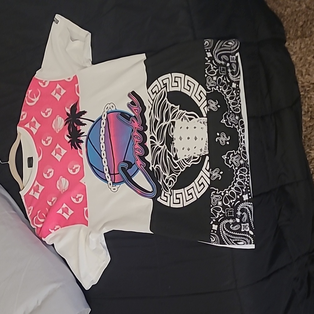 Crooks & Castles Miami vice color shirt size LG